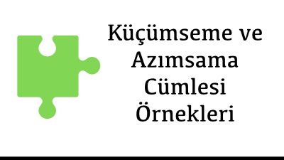 Küçümseme ve Azımsama Cümlesi Örnekleri