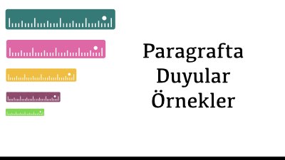 Paragrafta Duyular Örnekler