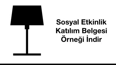 Sosyal Etkinlik Katılım Belgesi Örneği İndir