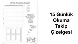 Kitap okuma takip çizelgesi