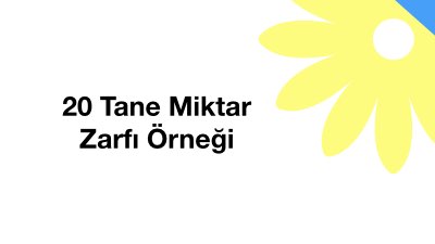 20 Tane Miktar Zarfı Örneği